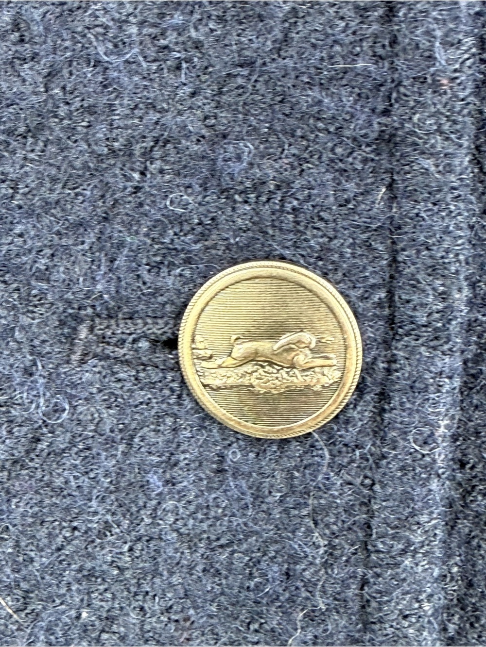 Elevenses Anthropologie Navy Wool Blend Military Peplum Jacket XS - Picture 16 of 16